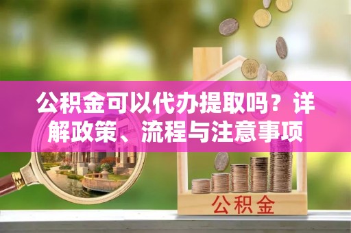 五大连池公积金可以代办提取吗？详解政策、流程与注意事项